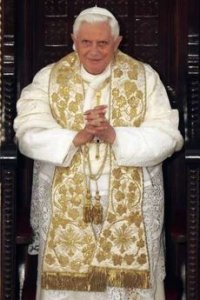 Pope Benedict prepares to address the faithful at St. George Melkite Cathedral in Amman, Jordan, on May 9.